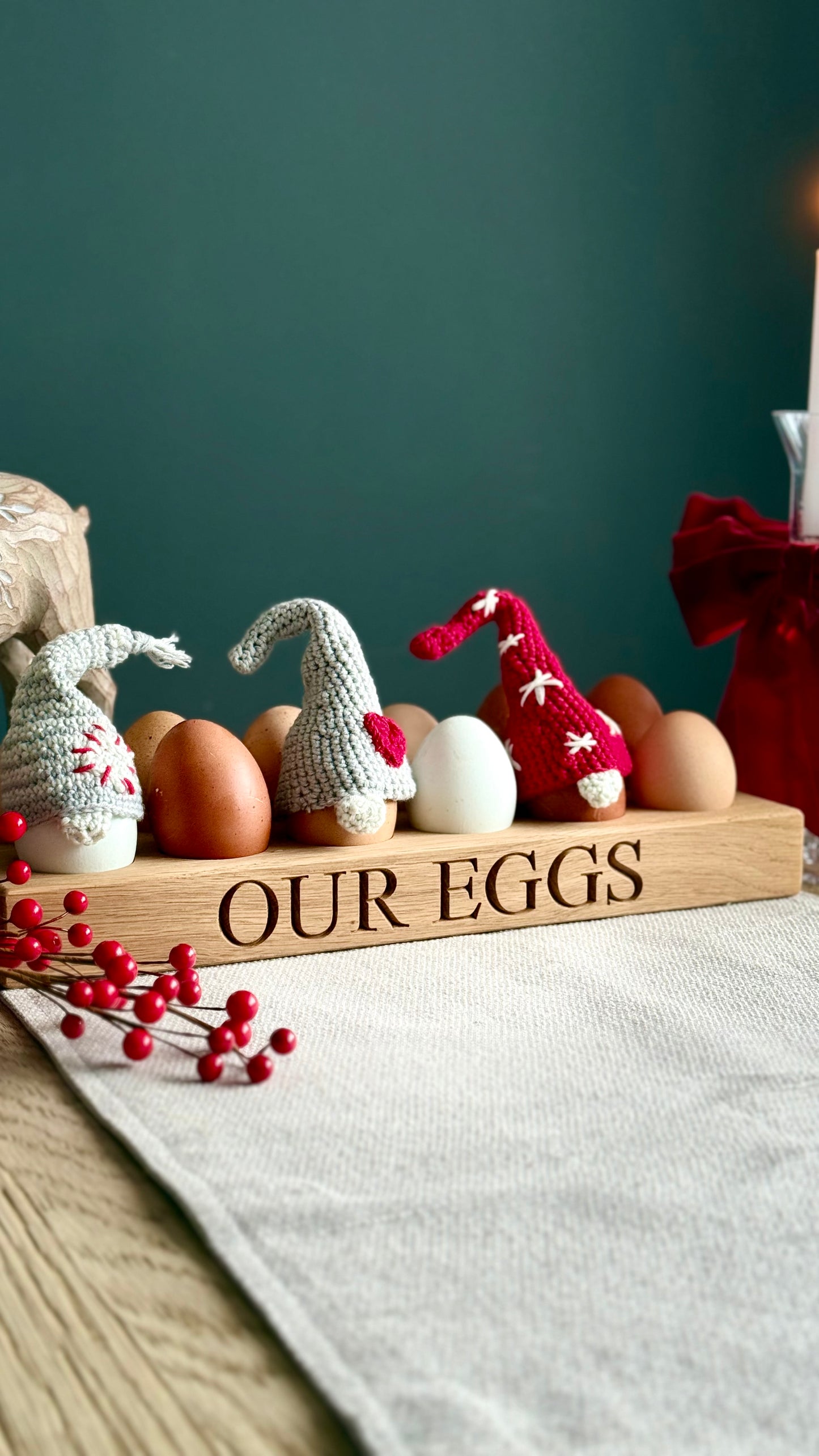 Personalised Oak 12 Egg Holder