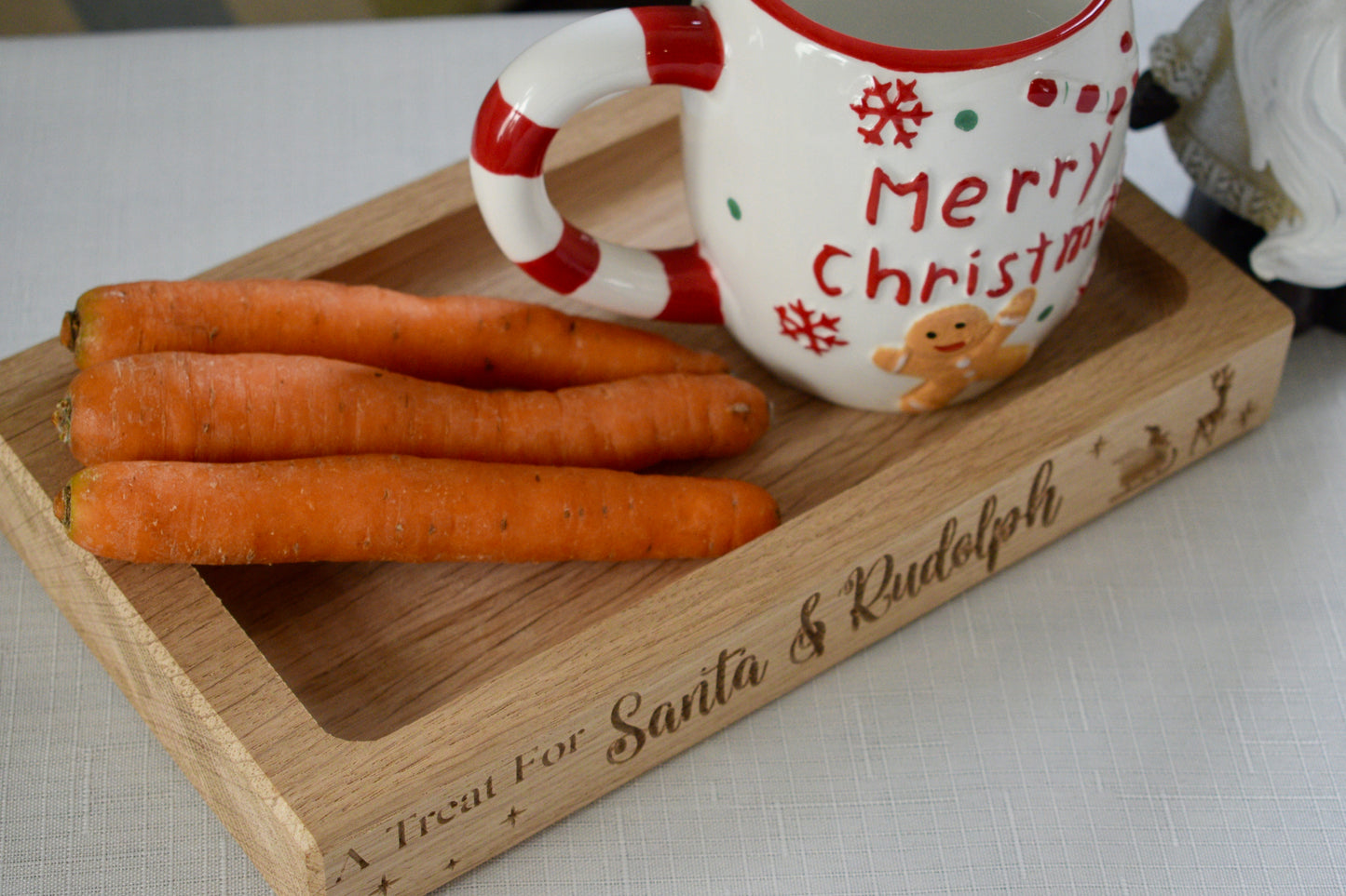 Personalised Oak Christmas Tray