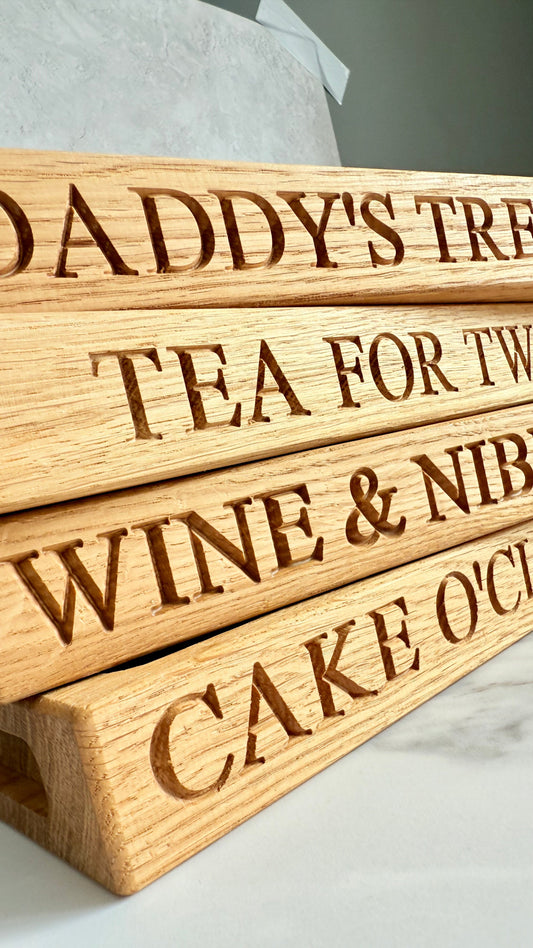 Personalised oak wood
