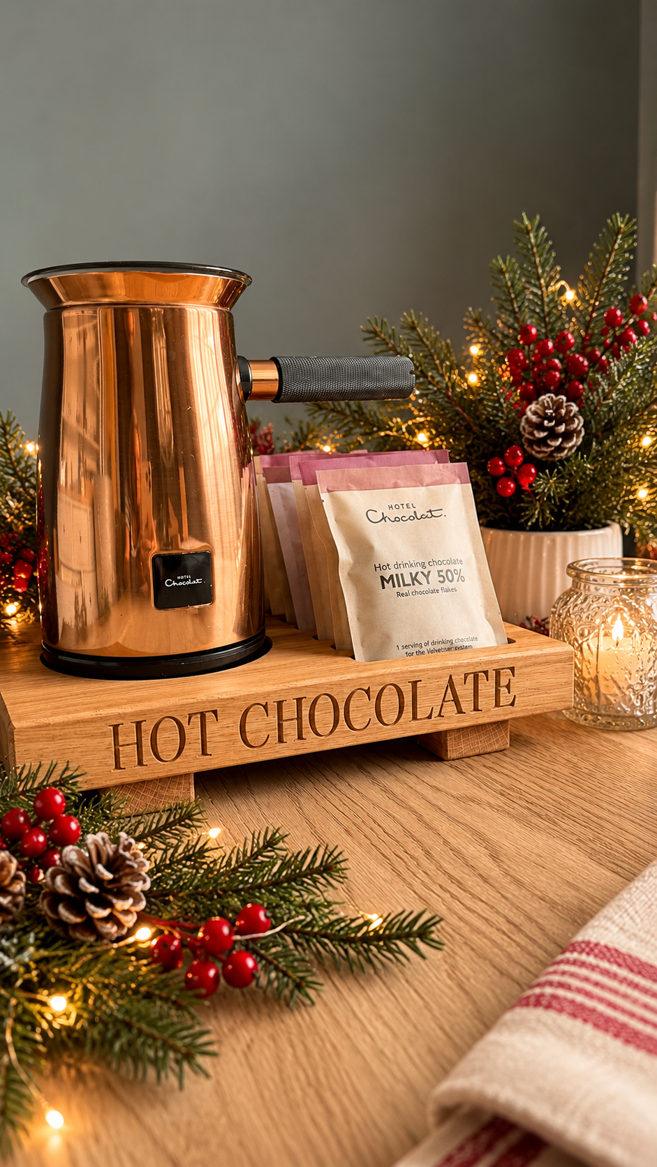 Personalised Wooden Hot Chocolate Station & Drinks Stand
