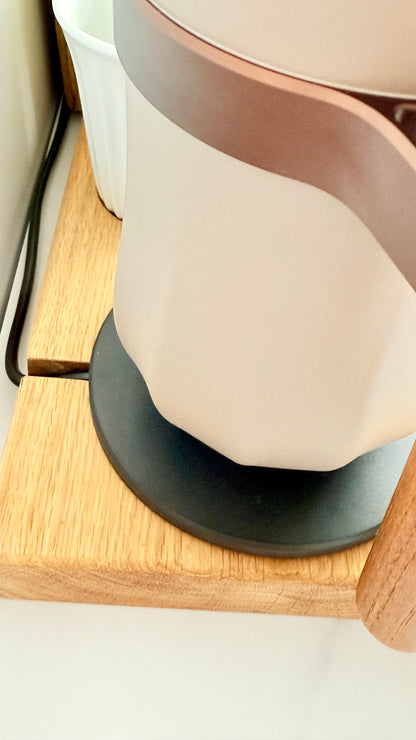 Luxury Handcrafted Oak Tray – Personalised Velvetiser Holder for Hot & Cold Chocolate