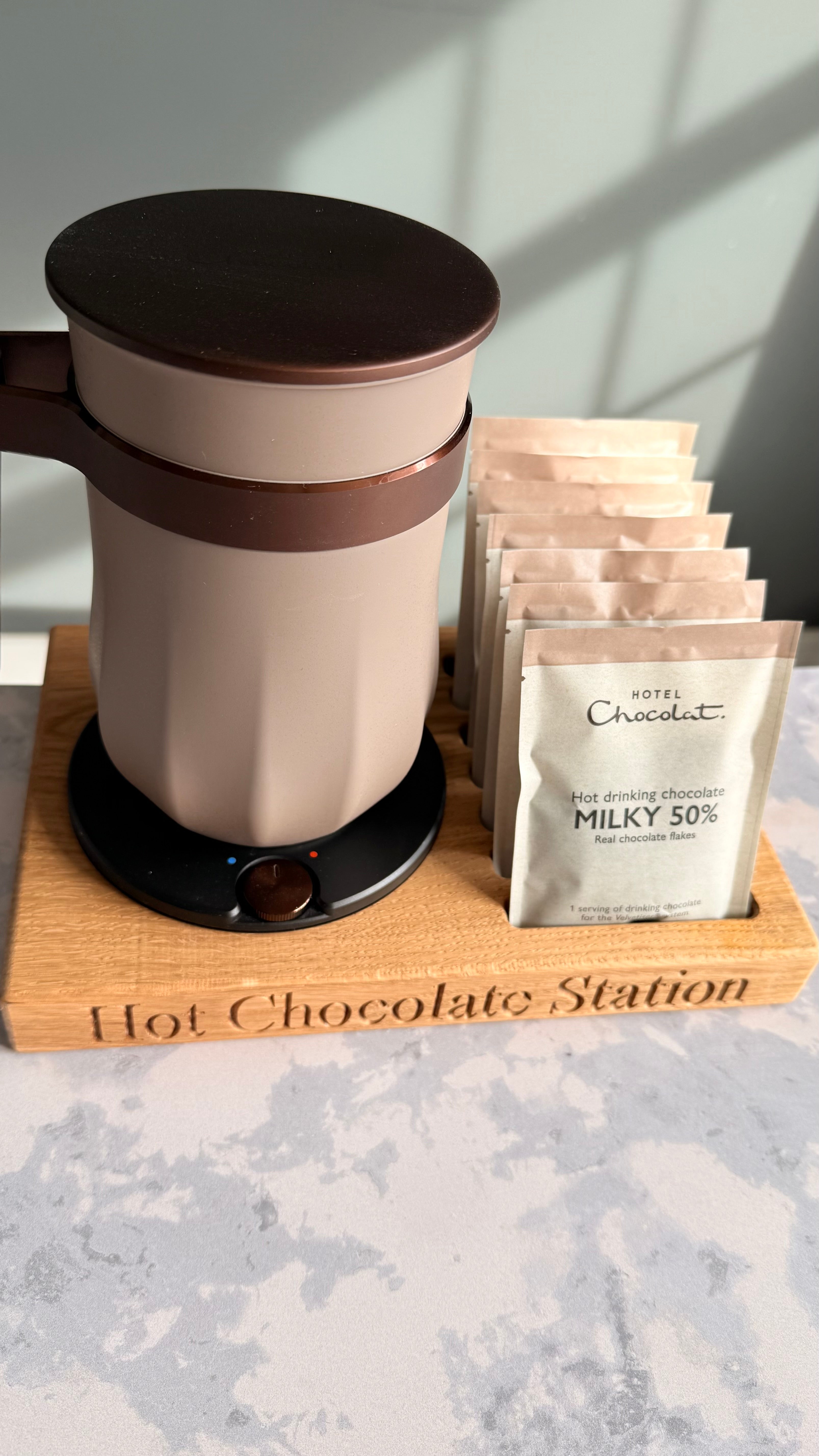 Personalised Hot & Cold Velvetiser Stand | Solid Oak | Fox & Fern
