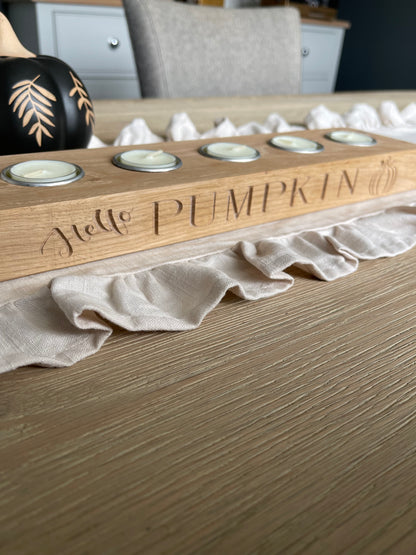 Hello Pumpkin Autumn Tea Light Holder