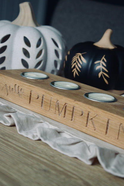 Hello Pumpkin Autumn Tea Light Holder