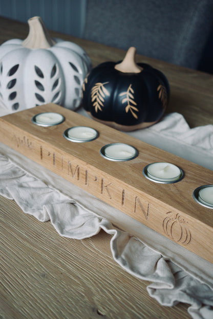 Hello Pumpkin Autumn Tea Light Holder