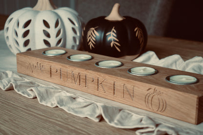 Hello Pumpkin Autumn Tea Light Holder